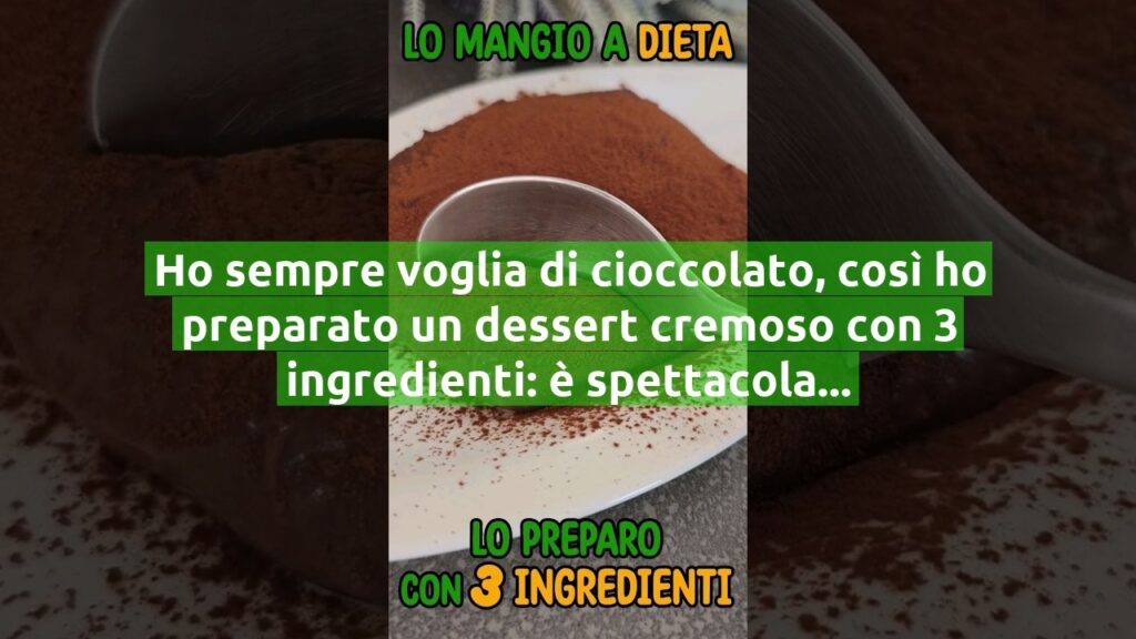 Ho sempre voglia di cioccolato, così ho preparato un dessert cremoso con 3 ingredienti: è spettacolare!