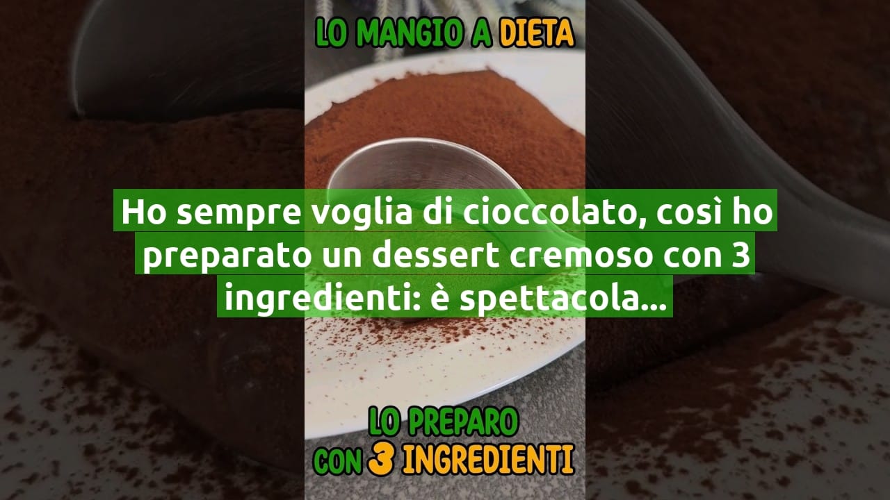 Ho sempre voglia di cioccolato, così ho preparato un dessert cremoso con 3 ingredienti: è spettacolare!