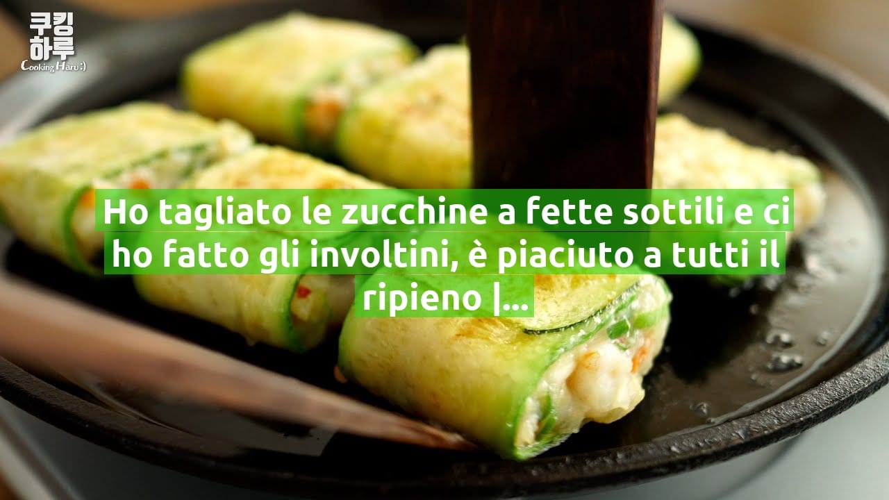 Ho tagliato le zucchine a fette sottili e ci ho fatto gli involtini, è piaciuto a tutti il ripieno | Solo 50 Kcal a involtino!