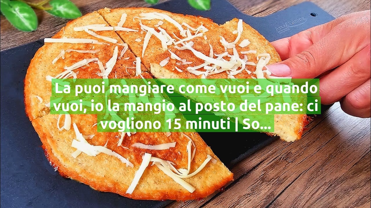La puoi mangiare come vuoi e quando vuoi, io la mangio al posto del pane: ci vogliono 15 minuti | Solo 220 Kcal!