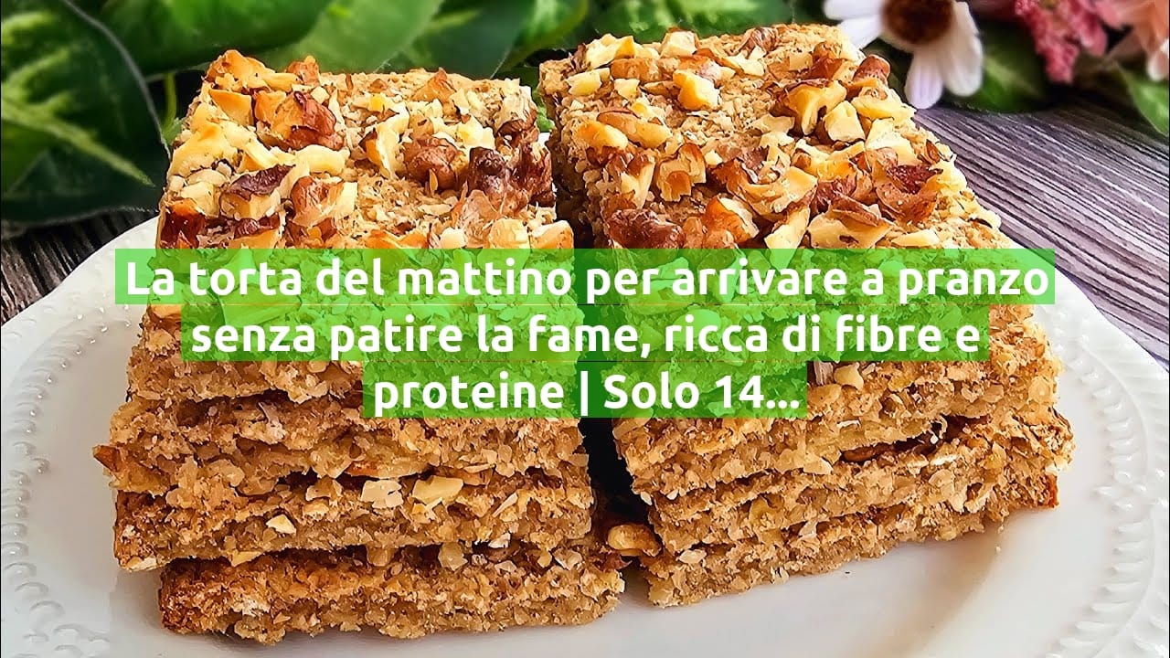 La torta del mattino per arrivare a pranzo senza patire la fame, ricca di fibre e proteine | Solo 140 Kcal!
