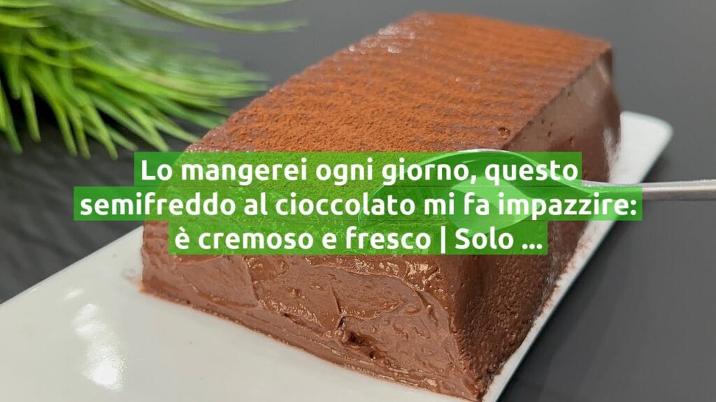 Lo mangerei ogni giorno, questo semifreddo al cioccolato mi fa impazzire: è cremoso e fresco | Solo 160 Kcal!