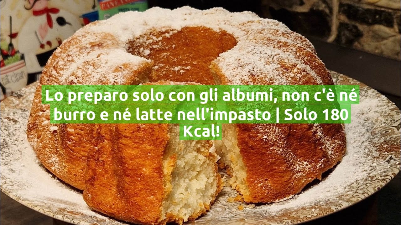 Lo preparo solo con gli albumi, non c'è né burro e né latte nell'impasto | Solo 180 Kcal!