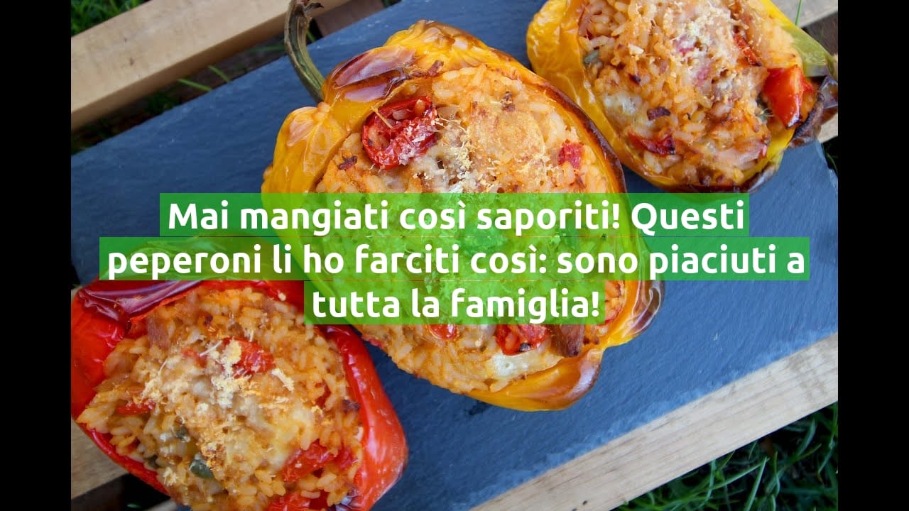Mai mangiati così saporiti! Questi peperoni li ho farciti così: sono piaciuti a tutta la famiglia!