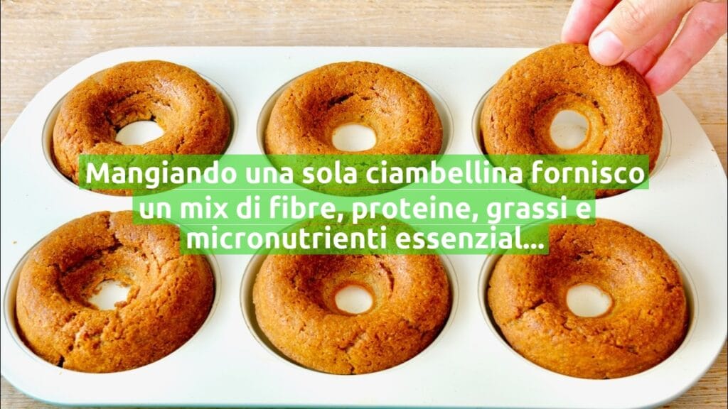 Mangiando una sola ciambellina fornisco un mix di fibre, proteine, grassi e micronutrienti essenziali al corpo!
