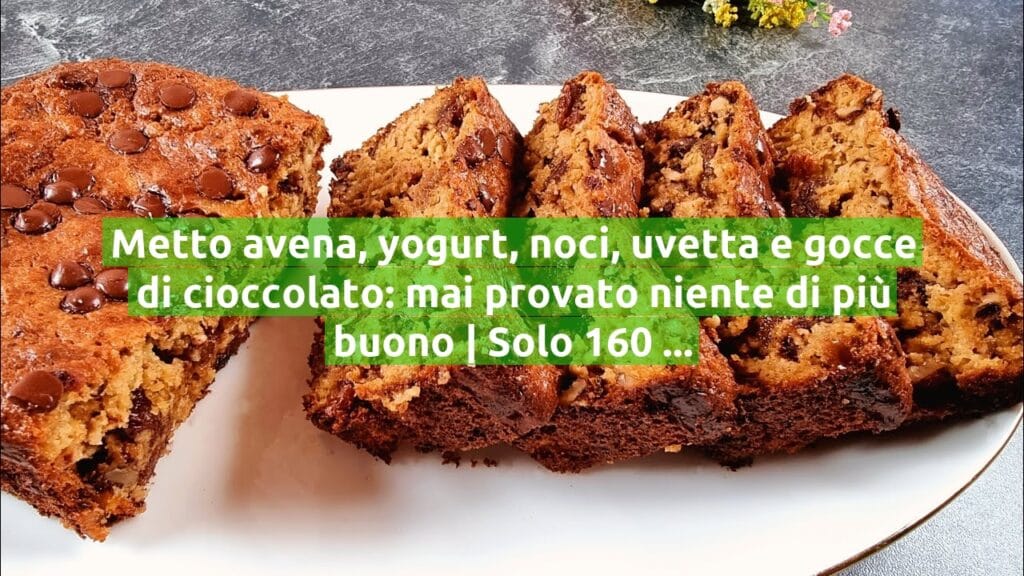 Metto avena, yogurt, noci, uvetta e gocce di cioccolato: mai provato niente di più buono | Solo 160 Kcal!