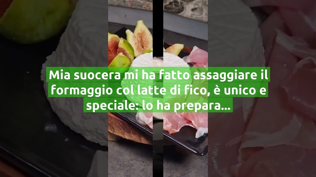 Mia suocera mi ha fatto assaggiare il formaggio col latte di fico, è unico e speciale: lo ha preparato così!
