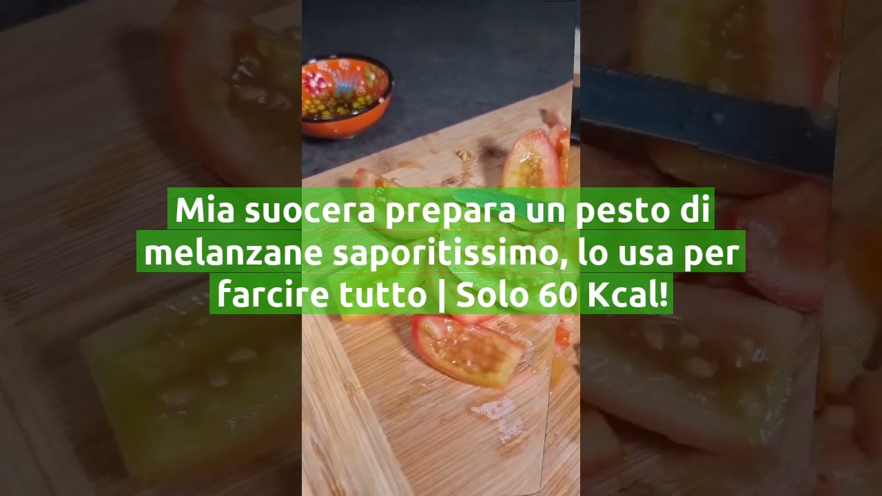 Mia suocera prepara un pesto di melanzane saporitissimo, lo usa per farcire tutto | Solo 60 Kcal!