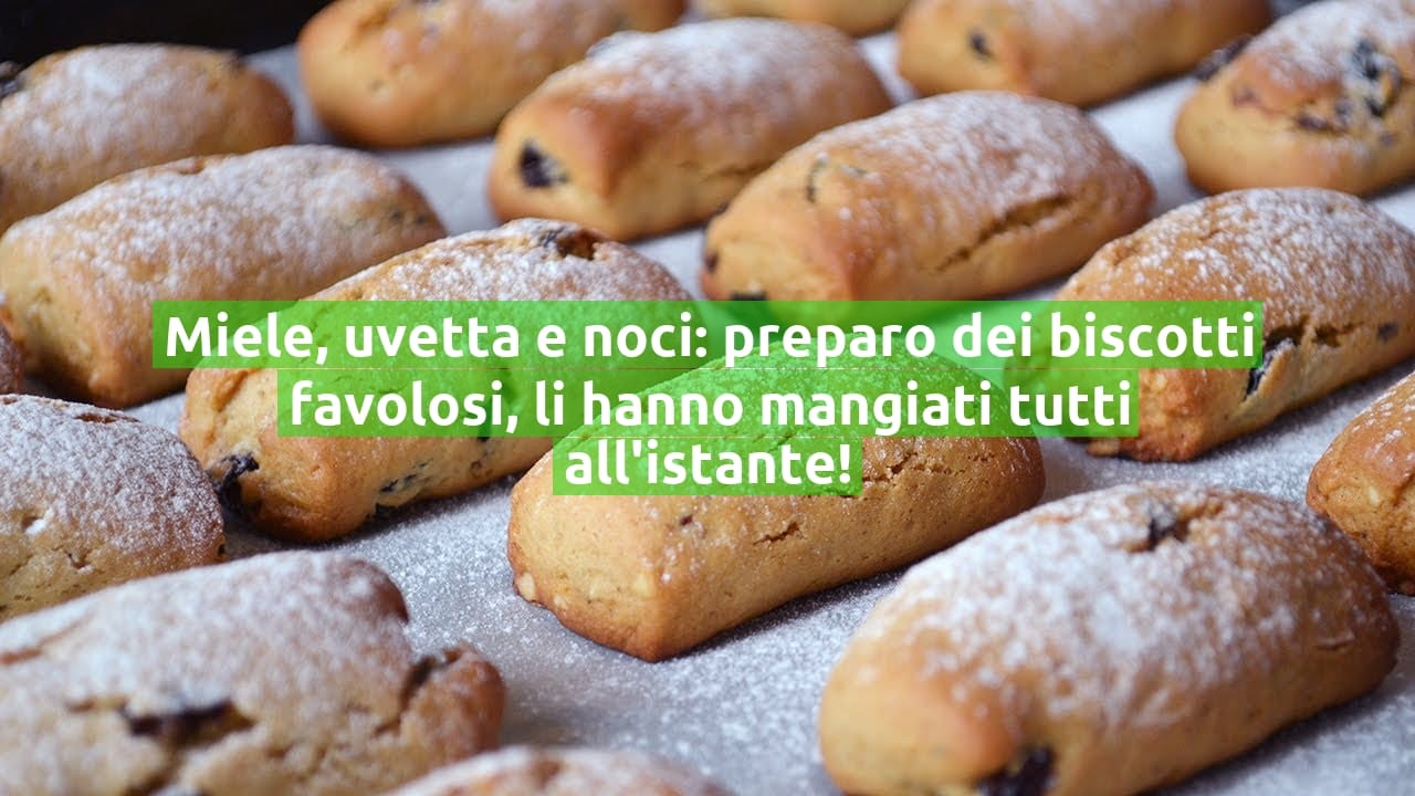 Miele, uvetta e noci: preparo dei biscotti favolosi, li hanno mangiati tutti all'istante!