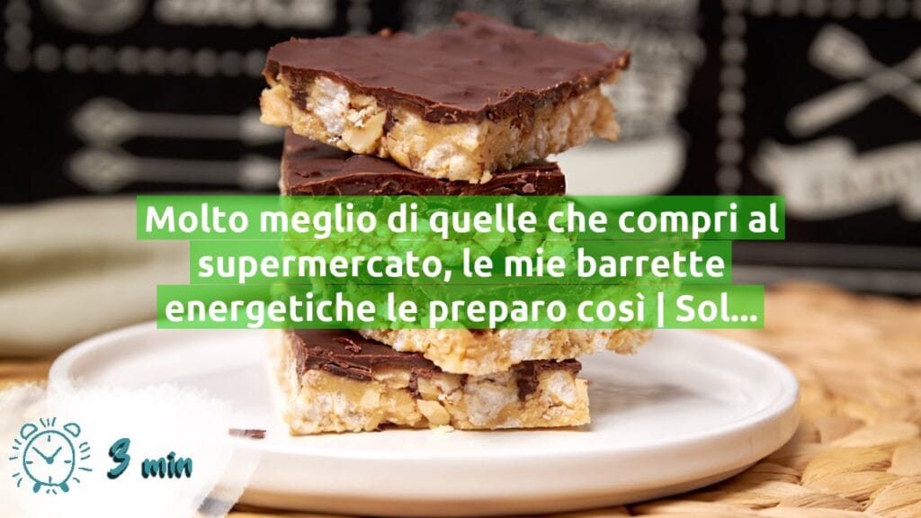 Molto meglio di quelle che compri al supermercato, le mie barrette energetiche le preparo così | Solo 135 calorie!