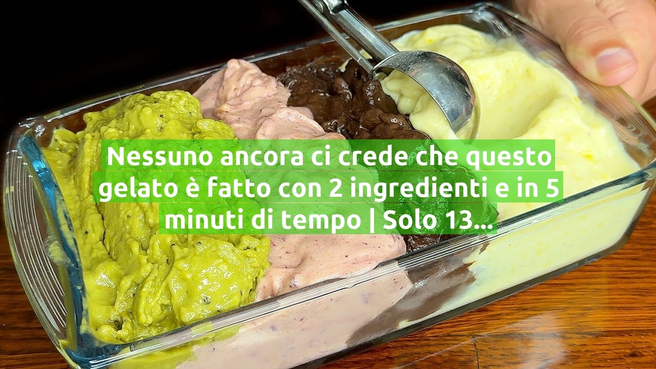 Nessuno ancora ci crede che questo gelato è fatto con 2 ingredienti e in 5 minuti di tempo | Solo 130 Kcal!