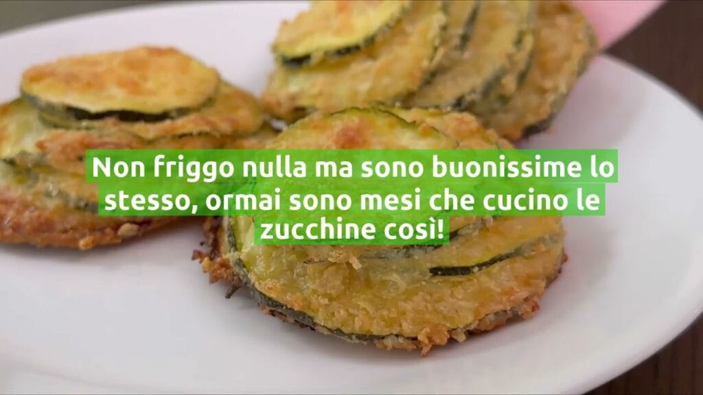 Non friggo nulla ma sono buonissime lo stesso, ormai sono mesi che cucino le zucchine così!