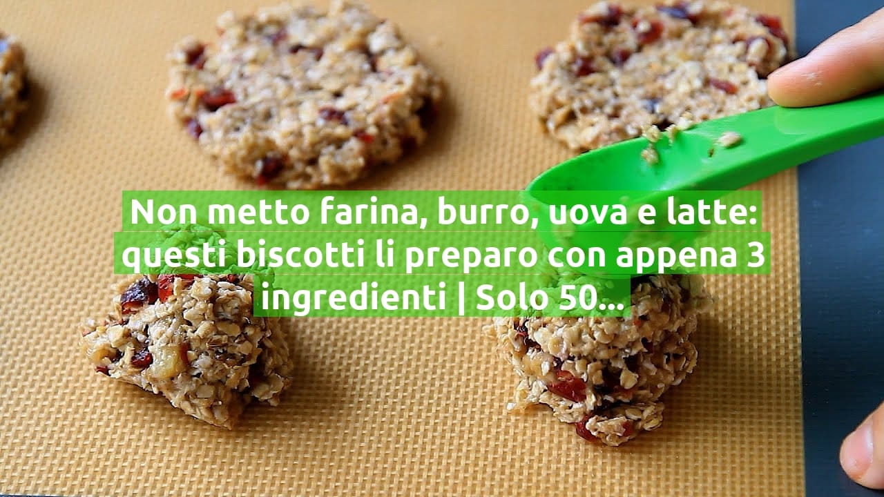 Non metto farina, burro, uova e latte: questi biscotti li preparo con appena 3 ingredienti | Solo 50 Kcal!