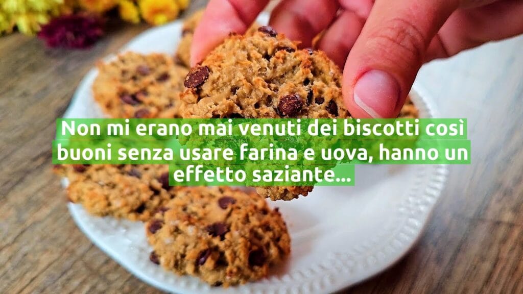Non mi erano mai venuti dei biscotti così buoni senza usare farina e uova, hanno un effetto saziante!