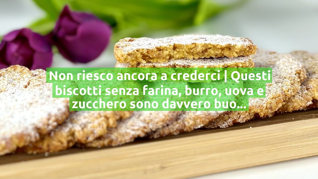 Non riesco ancora a crederci | Questi biscotti senza farina, burro, uova e zucchero sono davvero buonissimi!