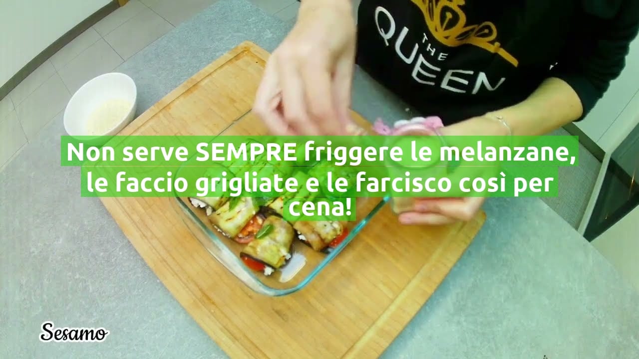 Non serve SEMPRE friggere le melanzane, le faccio grigliate e le farcisco così per cena!