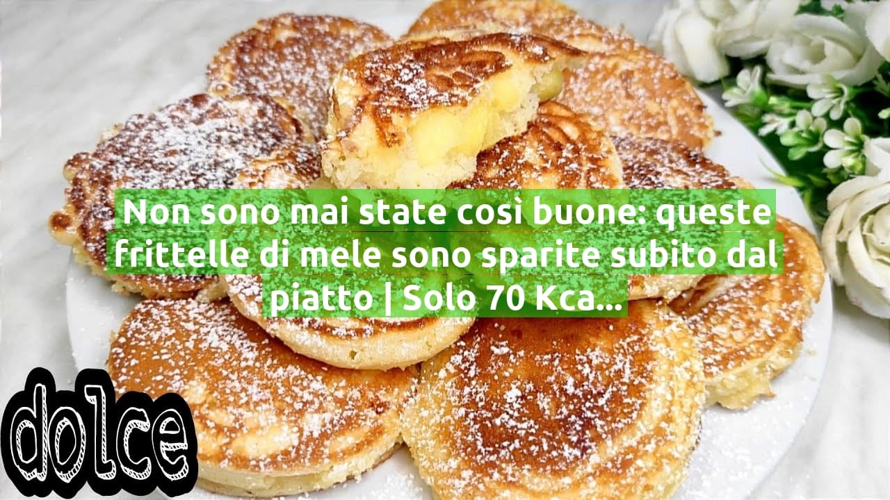 Non sono mai state così buone: queste frittelle di mele sono sparite subito dal piatto | Solo 70 Kcal!