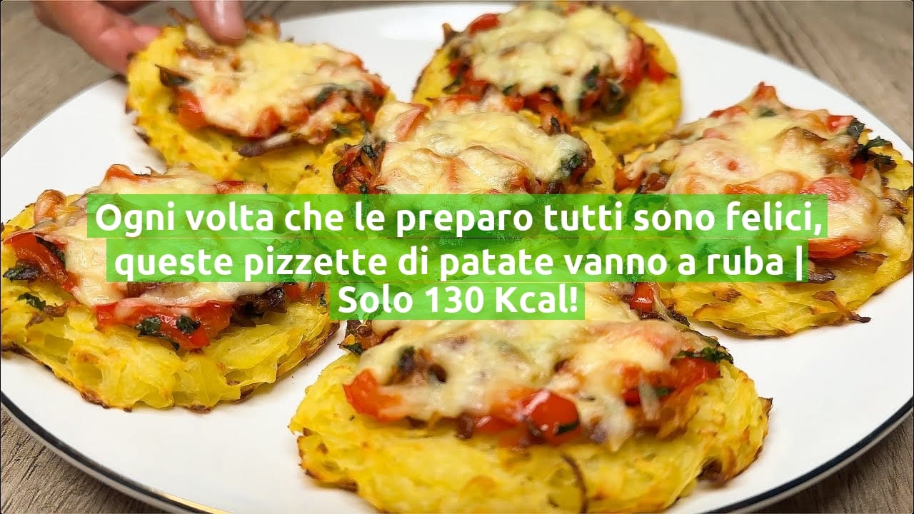 Ogni volta che le preparo tutti sono felici, queste pizzette di patate vanno a ruba | Solo 130 Kcal!