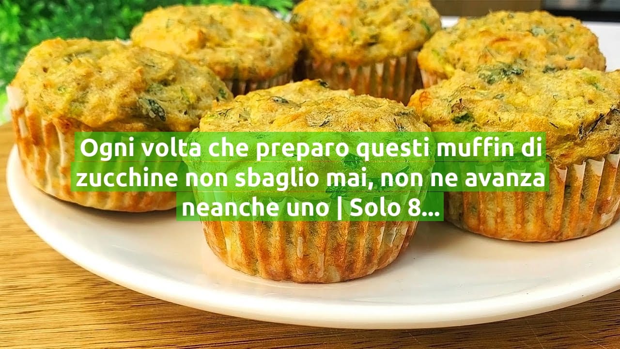 Ogni volta che preparo questi muffin di zucchine non sbaglio mai, non ne avanza neanche uno | Solo 85 Kcal!