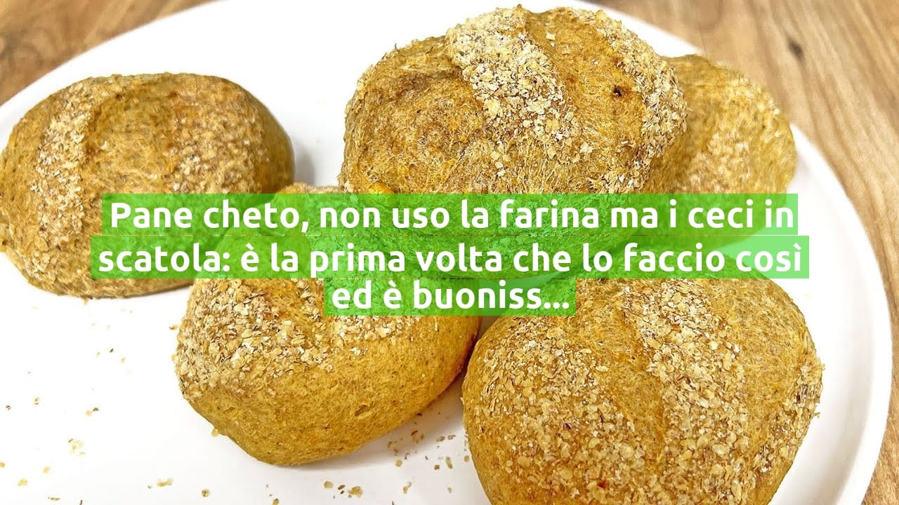 Pane cheto, non uso la farina ma i ceci in scatola: è la prima volta che lo faccio così ed è buonissimo | Solo 150 Kcal!