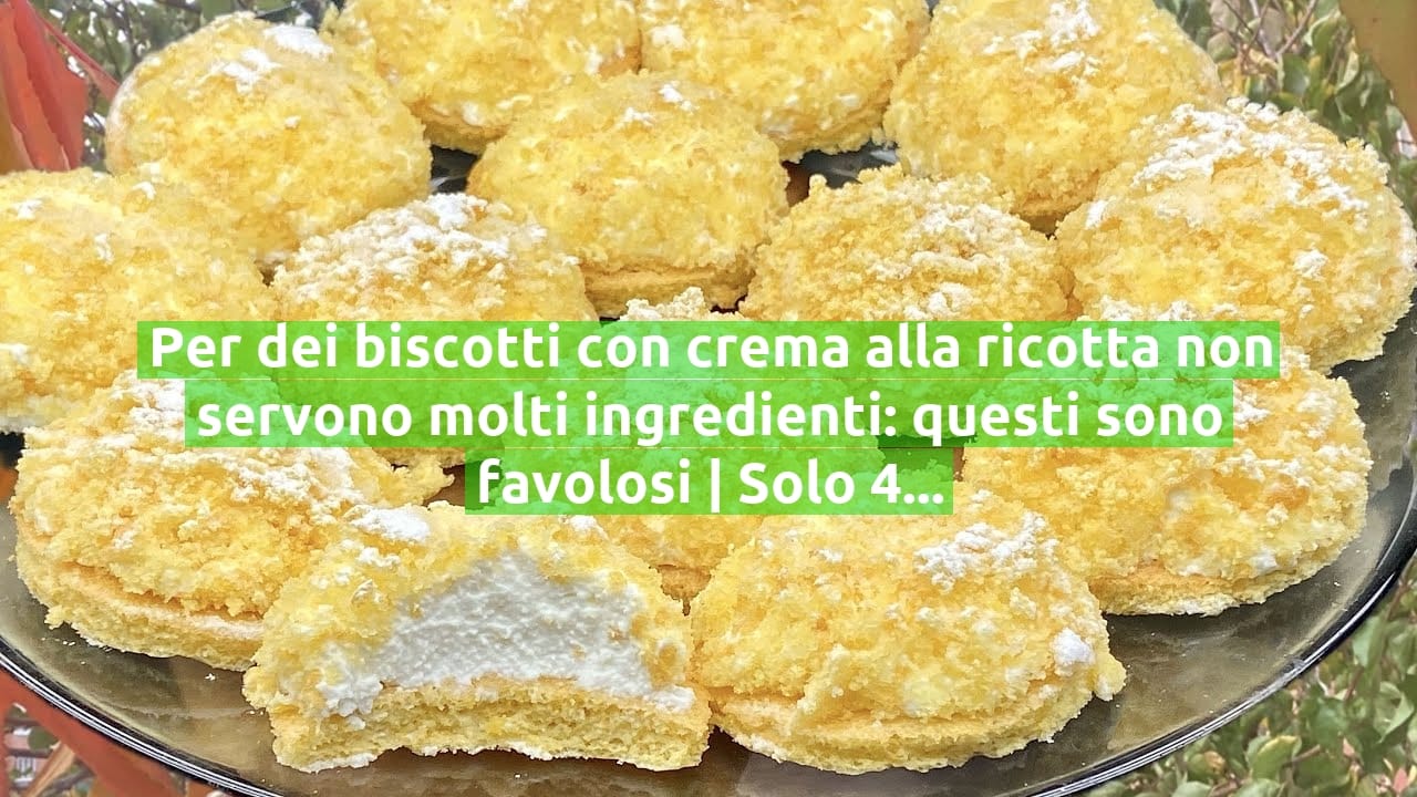Per dei biscotti con crema alla ricotta non servono molti ingredienti: questi sono favolosi | Solo 40 Kcal!