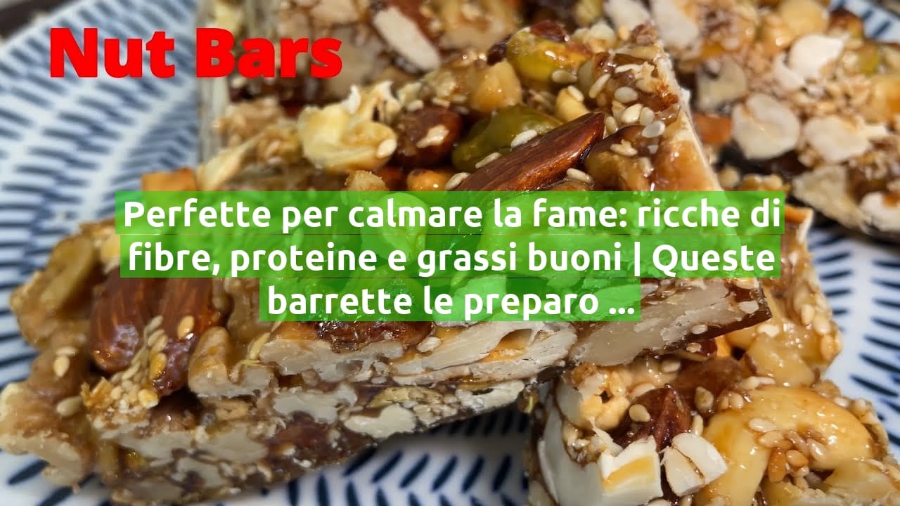 Perfette per calmare la fame: ricche di fibre, proteine e grassi buoni | Queste barrette le preparo in appena 6 minuti!