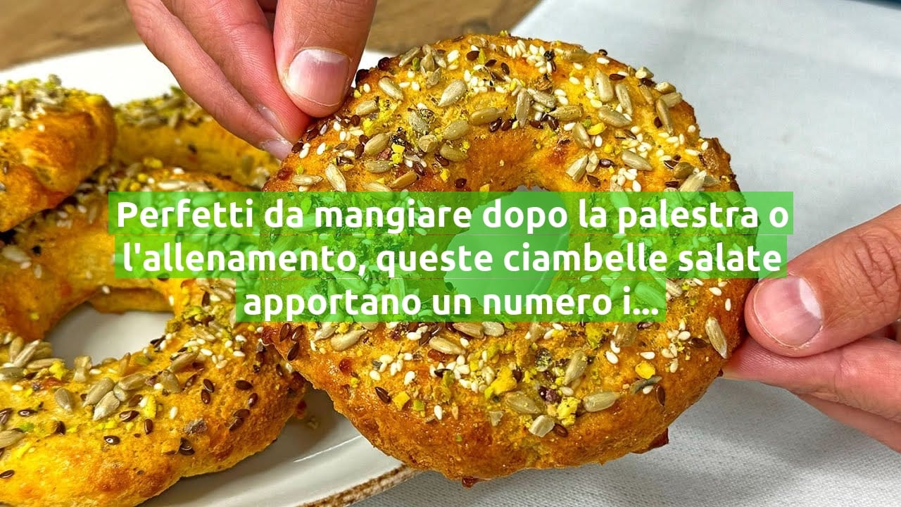 Perfetti da mangiare dopo la palestra o l'allenamento, queste ciambelle salate apportano un numero infinito di nutrienti!
