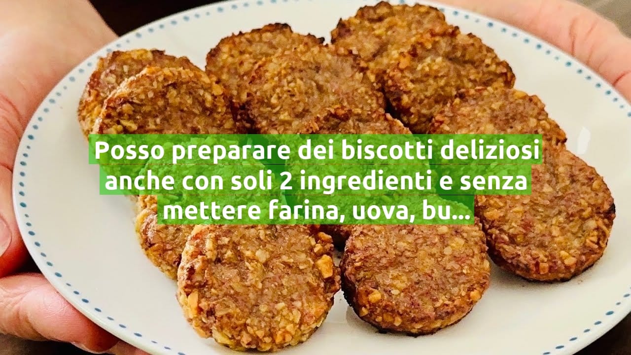 Posso preparare dei biscotti deliziosi anche con soli 2 ingredienti e senza mettere farina, uova, burro e zucchero!