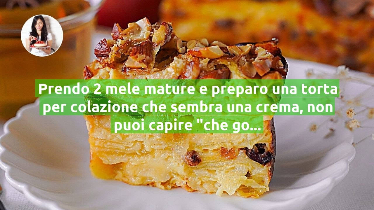 Prendo 2 mele mature e preparo una torta per colazione che sembra una crema, non puoi capire "che goduria"!