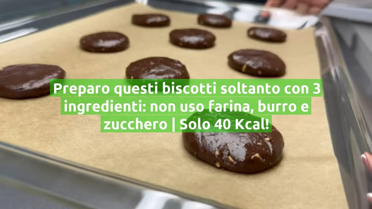 Preparo questi biscotti soltanto con 3 ingredienti: non uso farina, burro e zucchero | Solo 40 Kcal!