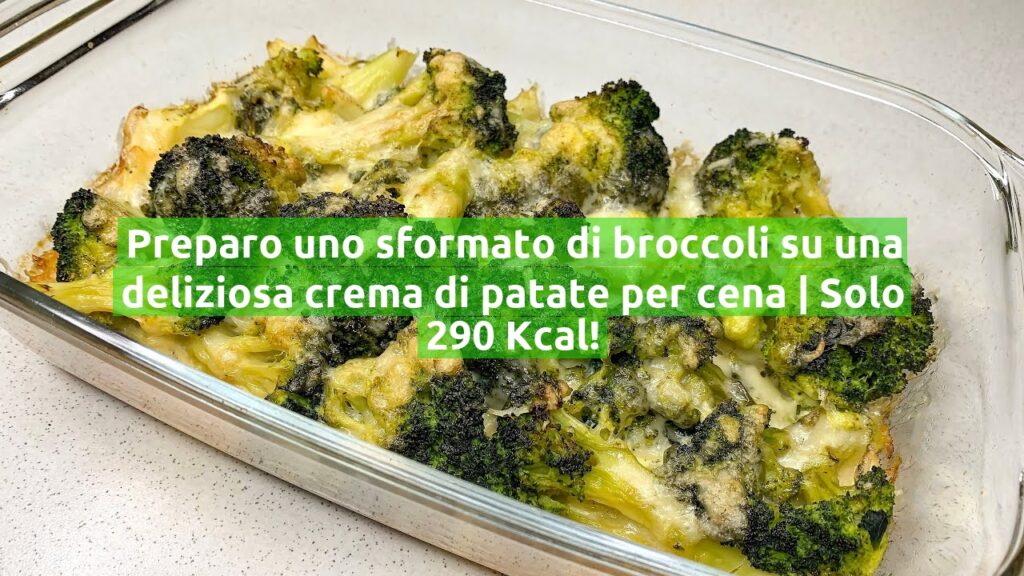 Preparo uno sformato di broccoli su una deliziosa crema di patate per cena | Solo 290 Kcal!