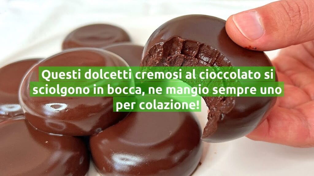 Questi dolcetti cremosi al cioccolato si sciolgono in bocca, ne mangio sempre uno per colazione!