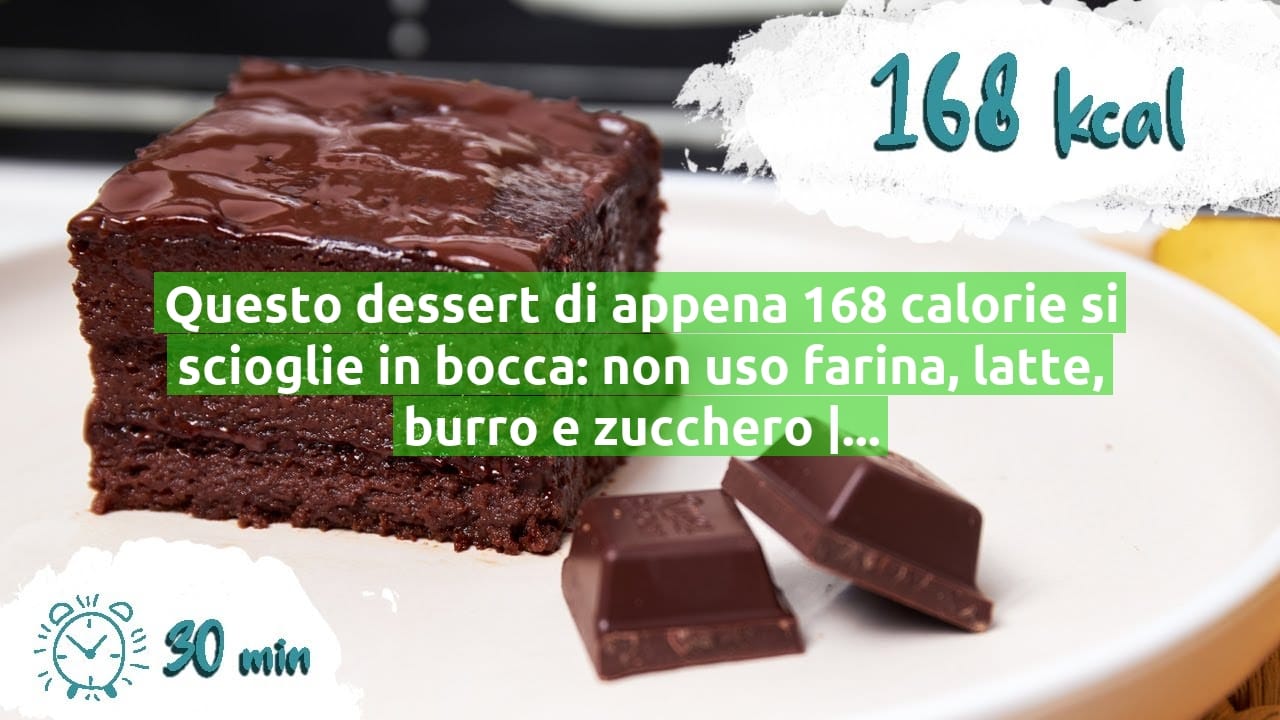 Questo dessert di appena 168 calorie si scioglie in bocca: non uso farina, latte, burro e zucchero | A basso indice glicemico!