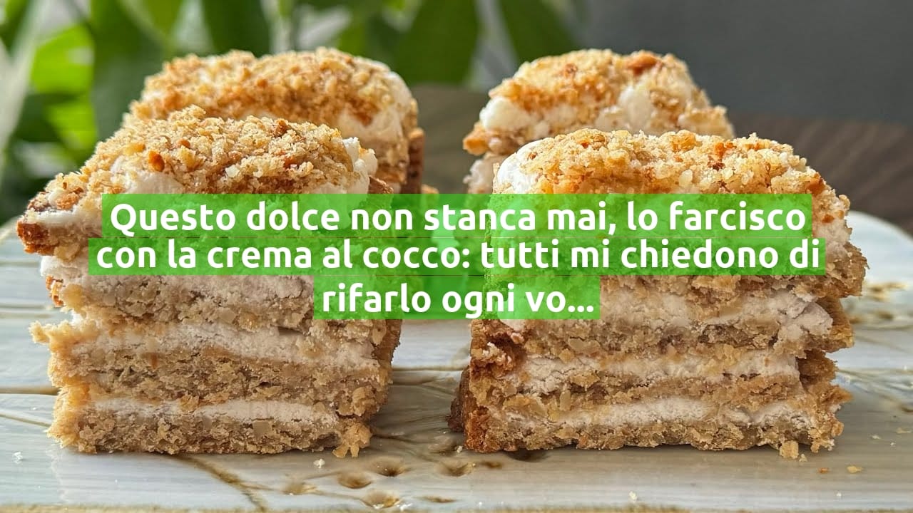 Questo dolce non stanca mai, lo farcisco con la crema al cocco: tutti mi chiedono di rifarlo ogni volta!