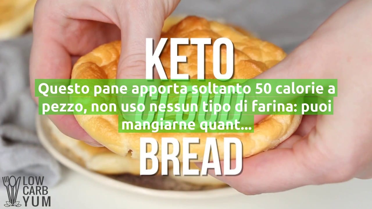 Questo pane apporta soltanto 50 calorie a pezzo, non uso nessun tipo di farina: puoi mangiarne quanto vuoi!