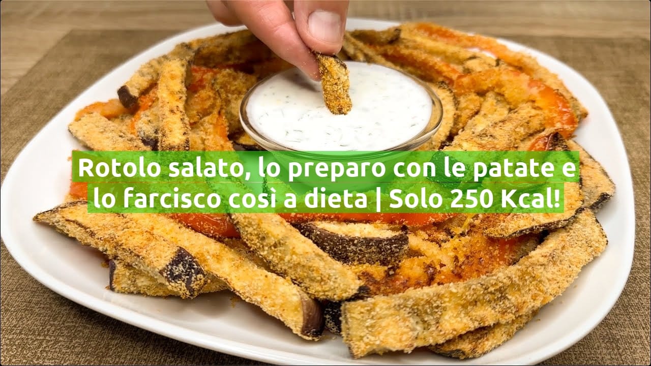 Rotolo salato, lo preparo con le patate e lo farcisco così a dieta | Solo 250 Kcal!