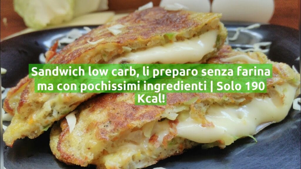 Sandwich low carb, li preparo senza farina ma con pochissimi ingredienti | Solo 190 Kcal!