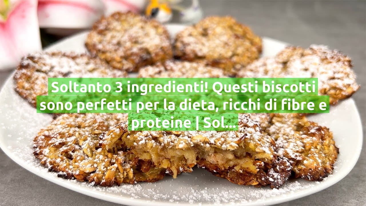 Soltanto 3 ingredienti! Questi biscotti sono perfetti per la dieta, ricchi di fibre e proteine | Solo 80 Kcal!