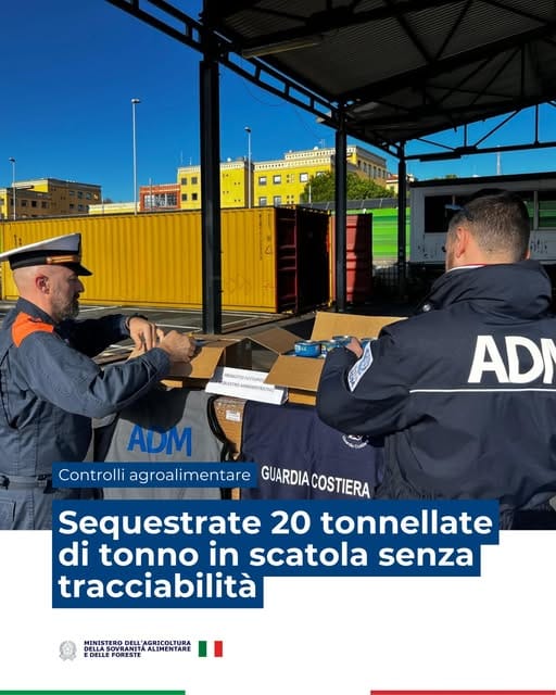 Tonno in scatola maxi sequestro