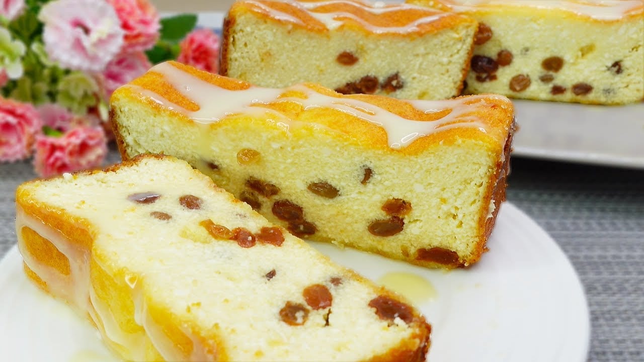 Plumcake alla ricotta e uvetta