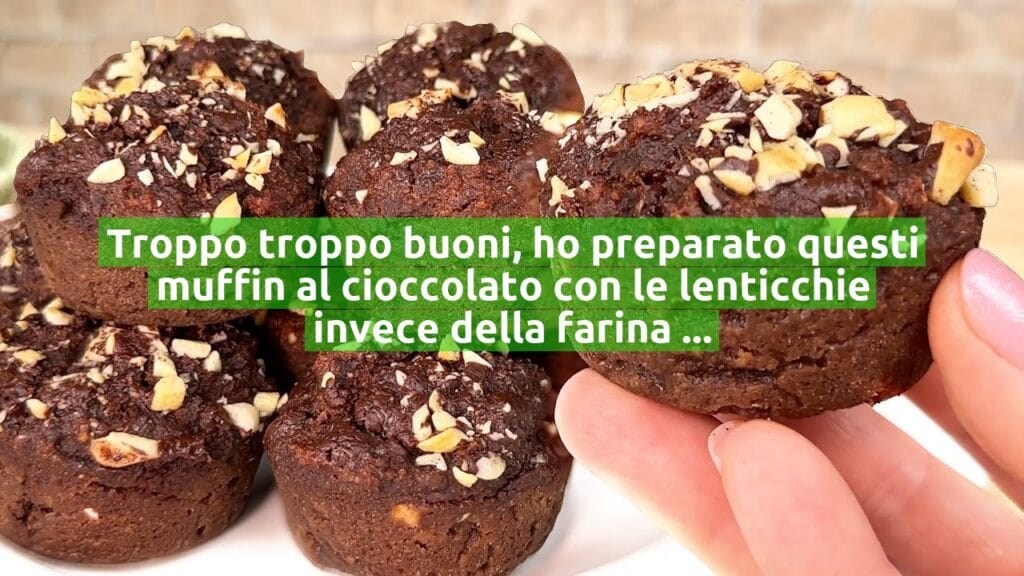 Troppo troppo buoni, ho preparato questi muffin al cioccolato con le lenticchie invece della farina | Solo 140 Kcal!