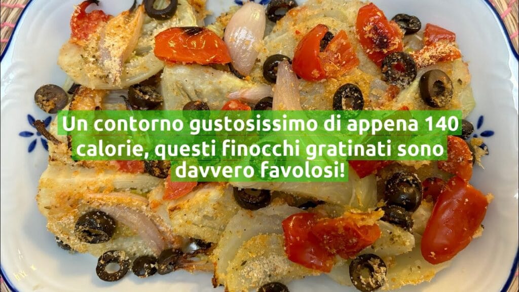 Un contorno gustosissimo di appena 140 calorie, questi finocchi gratinati sono davvero favolosi!