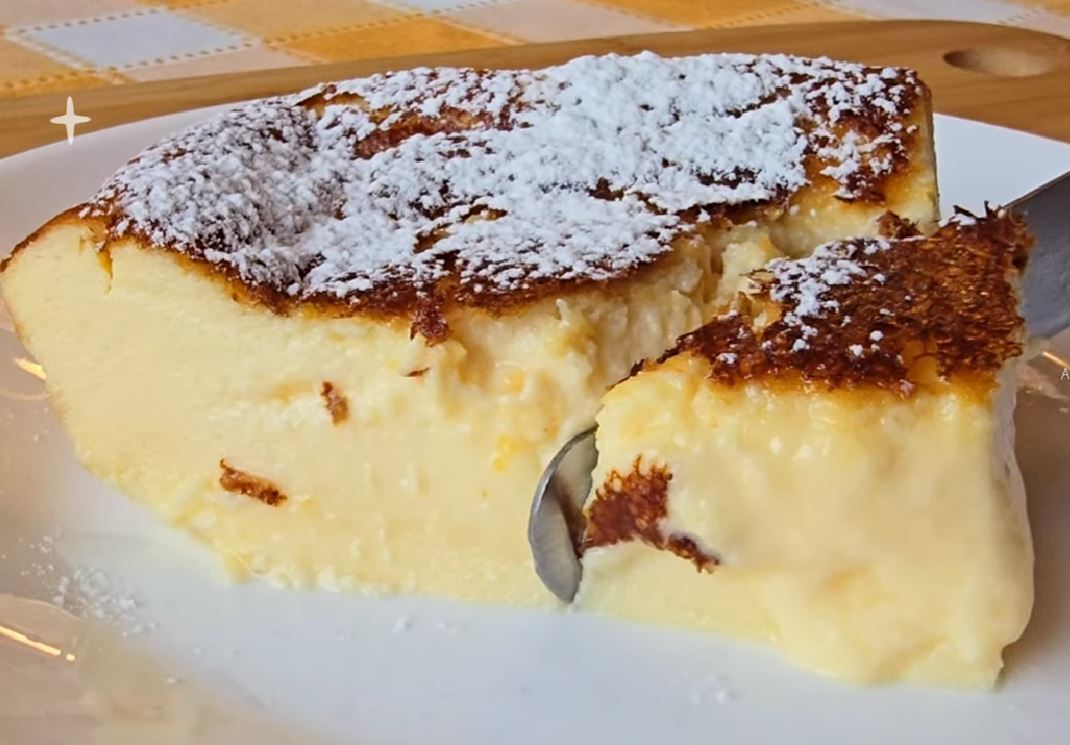 Torta cremosa di pesche