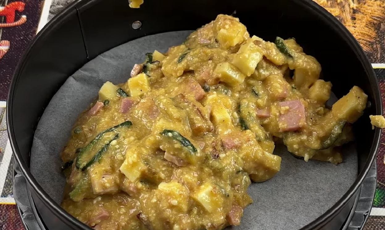 Torta salata di zucchine e prosciutto