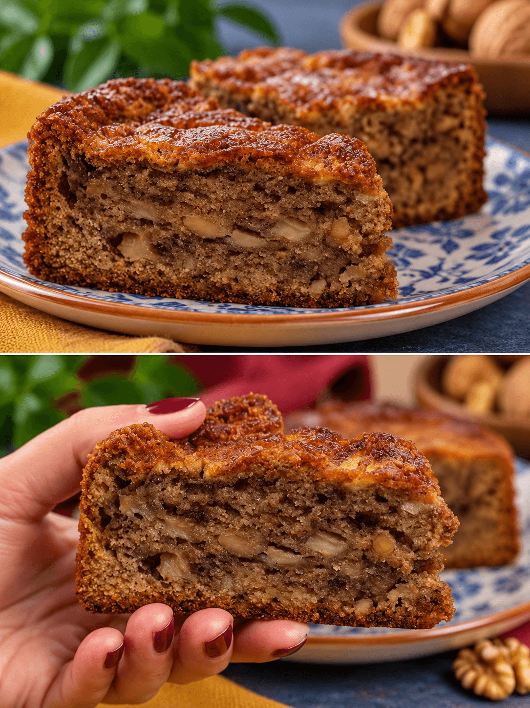 Torta di mele e noci
