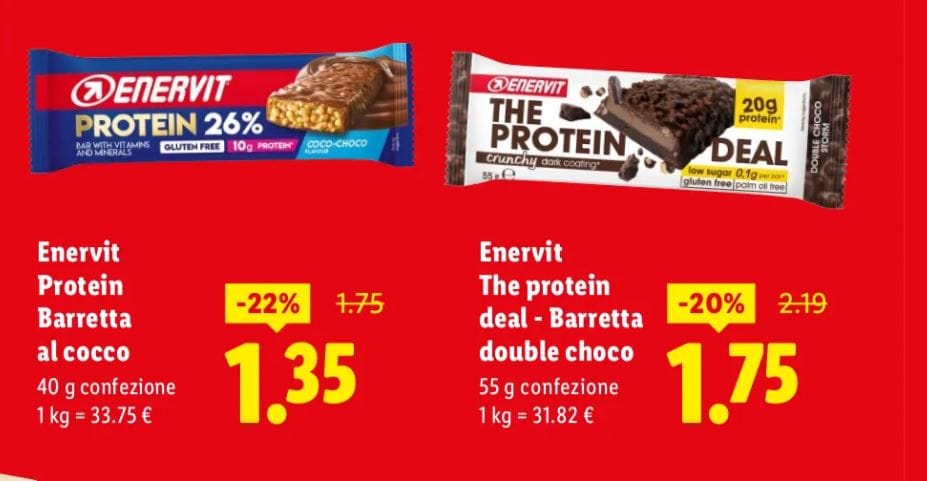 Barrette proteiche enervit lidl