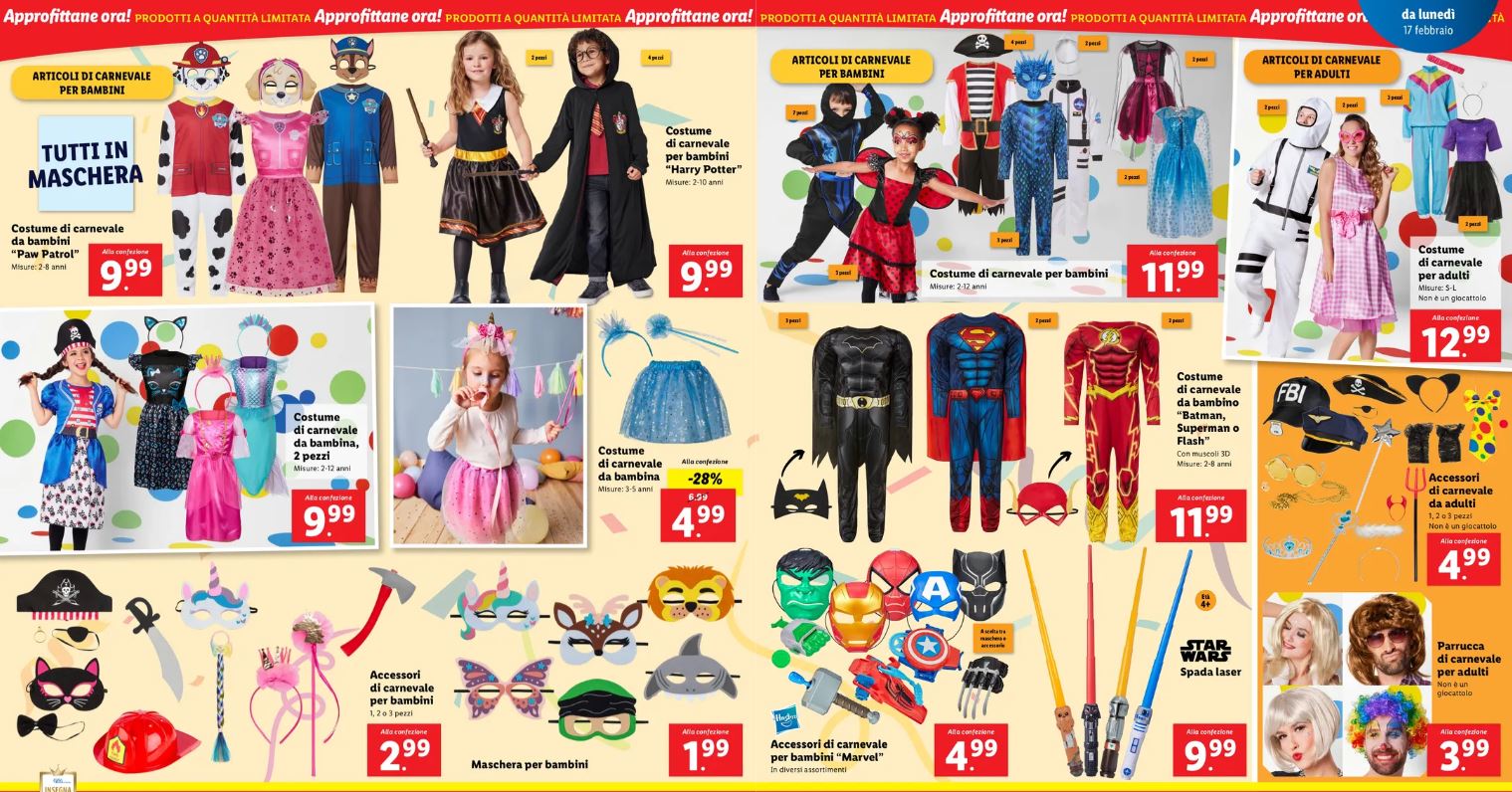 Costumi di Carnevale Lidl
