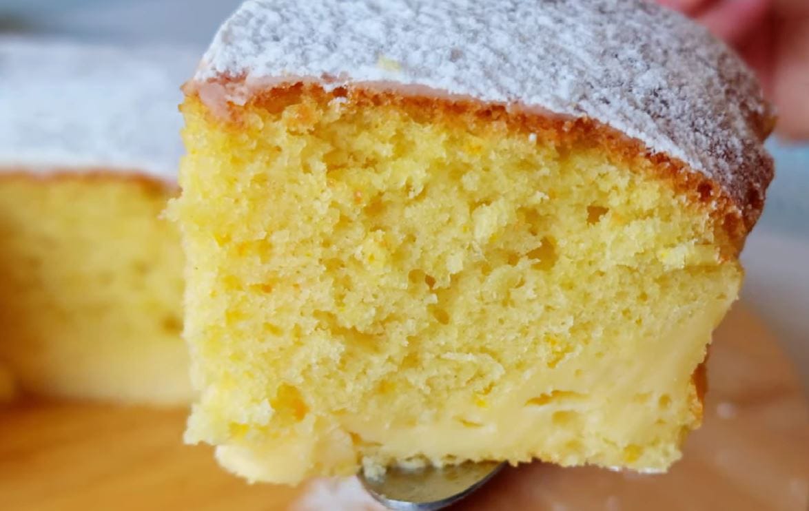 Torta all'arancia e crema