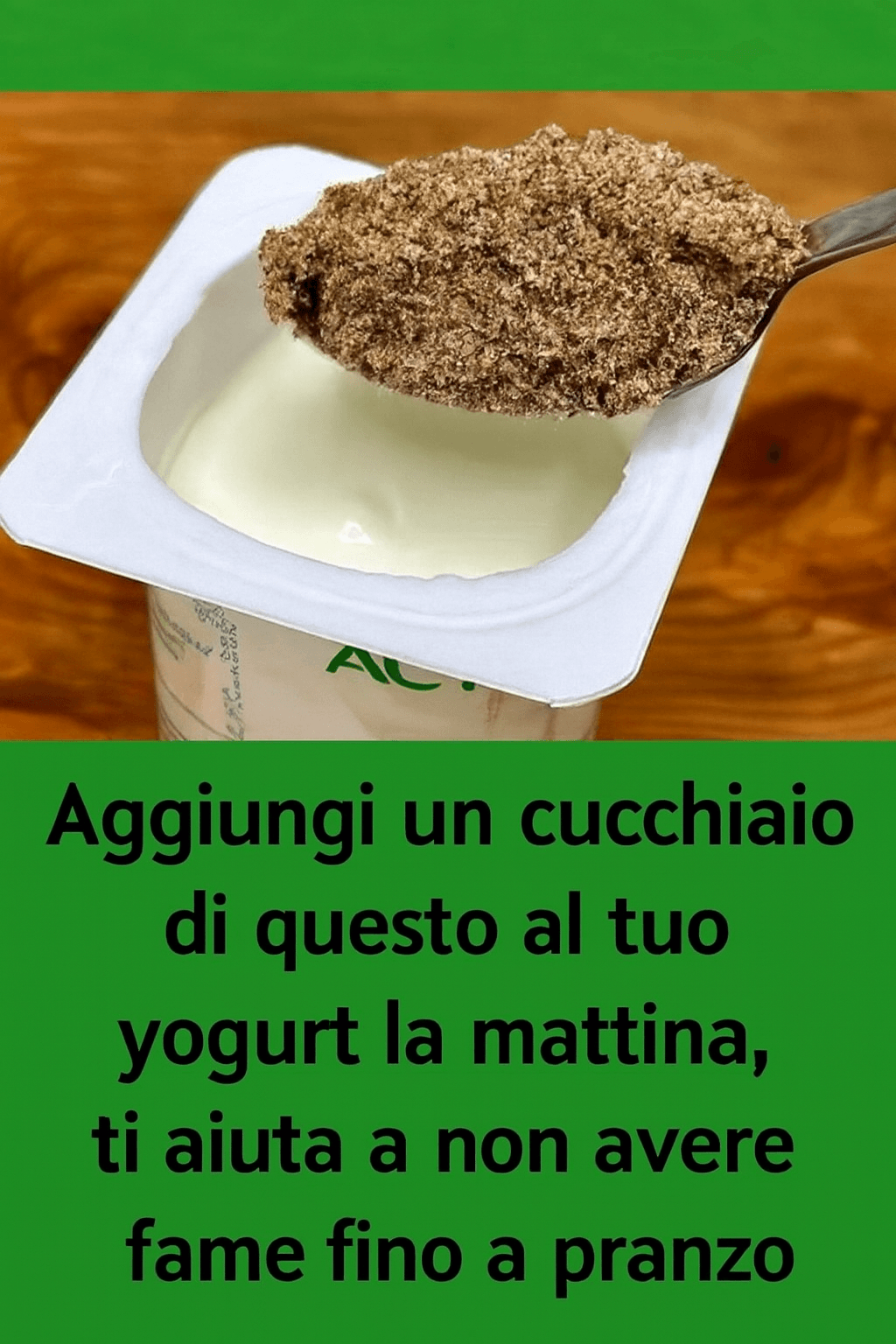 Semi di lino nello yogurt