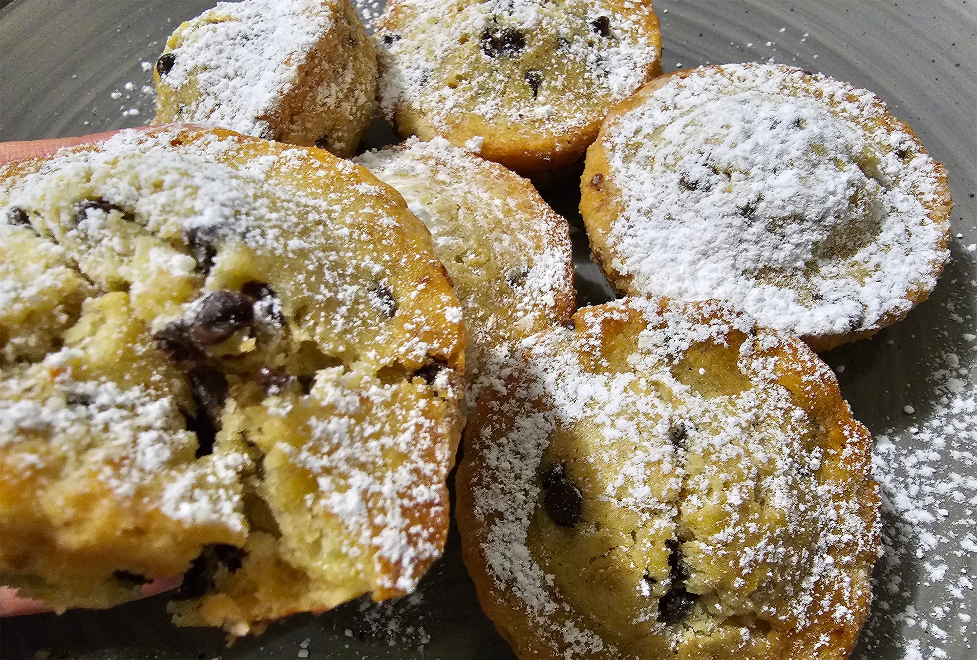 Muffin banana e gocce di cioccolato